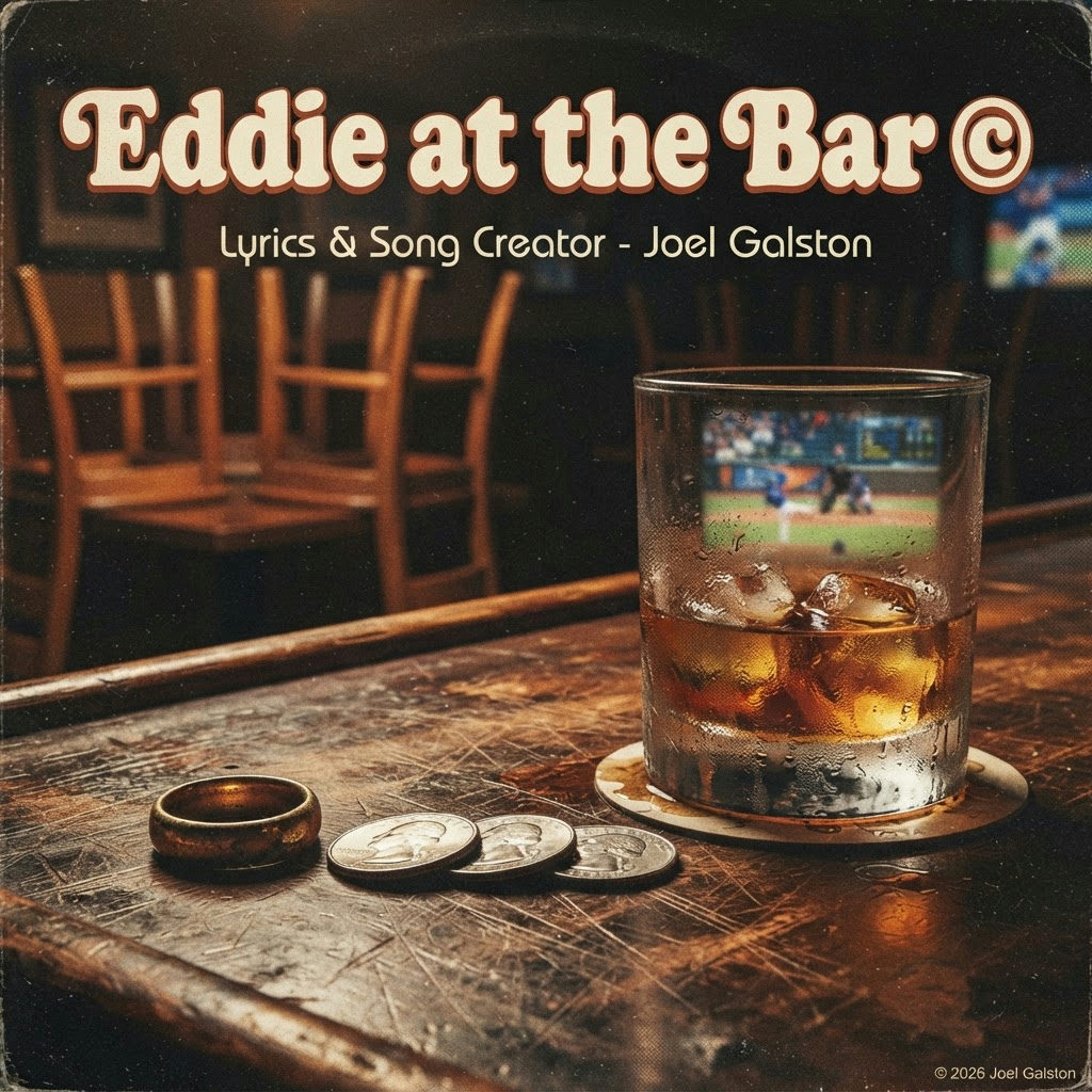 Eddie at the Bar © — cover art by J. Michaels