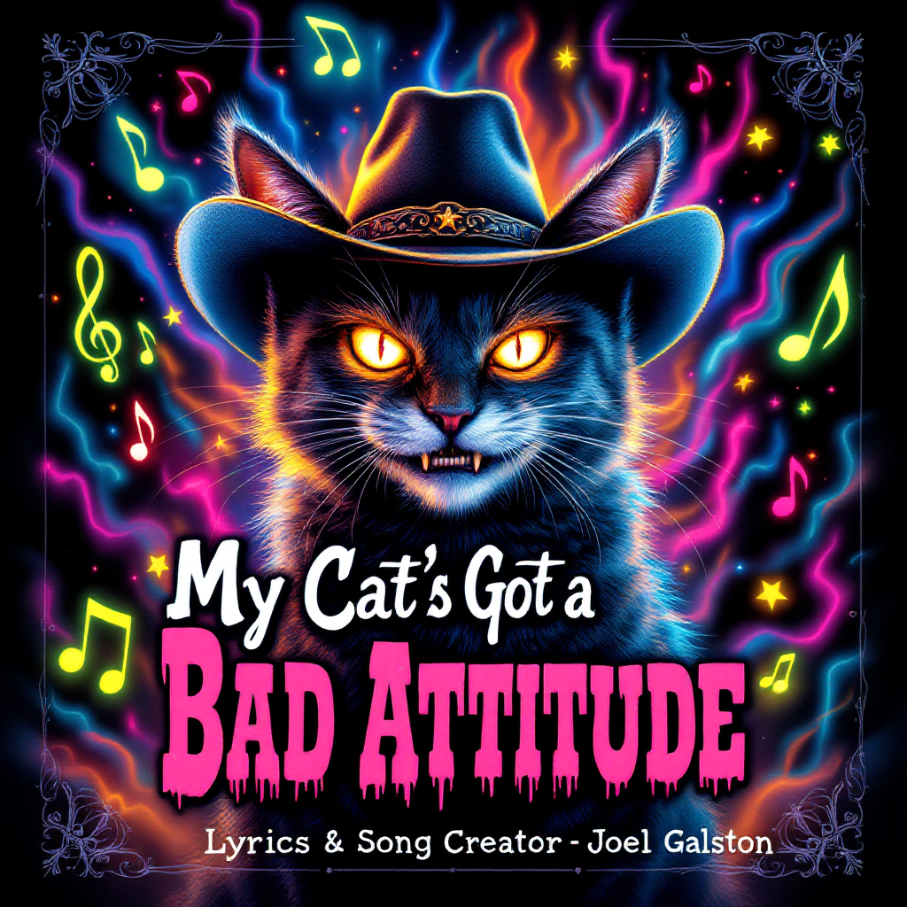 "My Cat's Got a Bad Attitude" © — cover art by J. Michaels