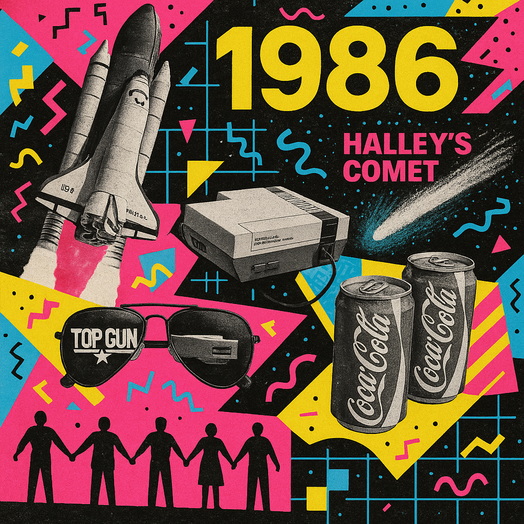 "It Was 1986" © — cover art by J. Michaels