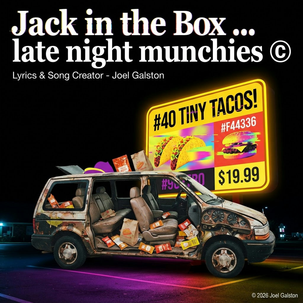 Jack in the Box … late night munchies © — cover art by J. Michaels