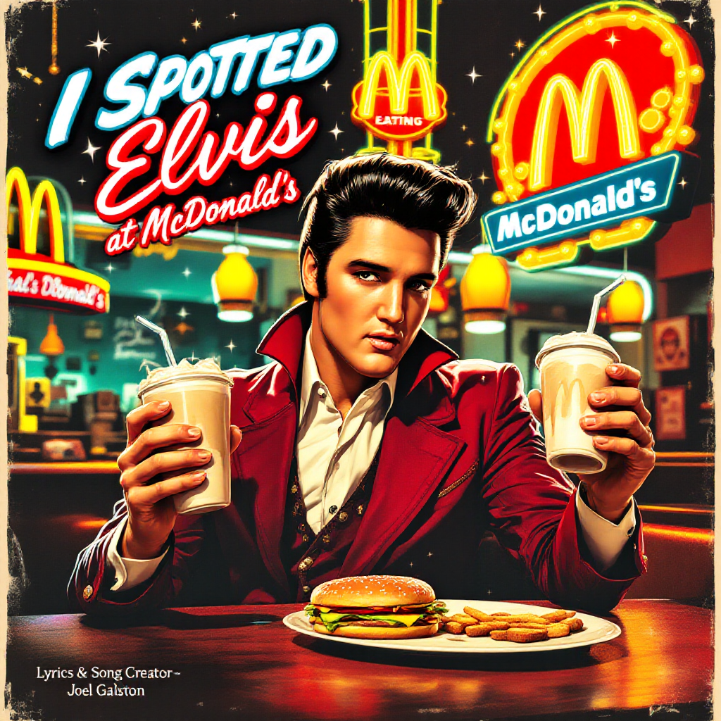 "I Spotted Elvis Eating at a McDonald's" © cover art