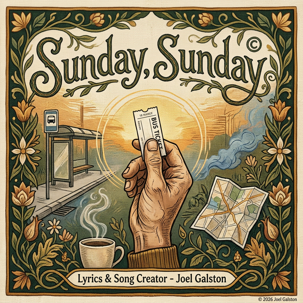 Sunday, Sunday © — cover art by J. Michaels
