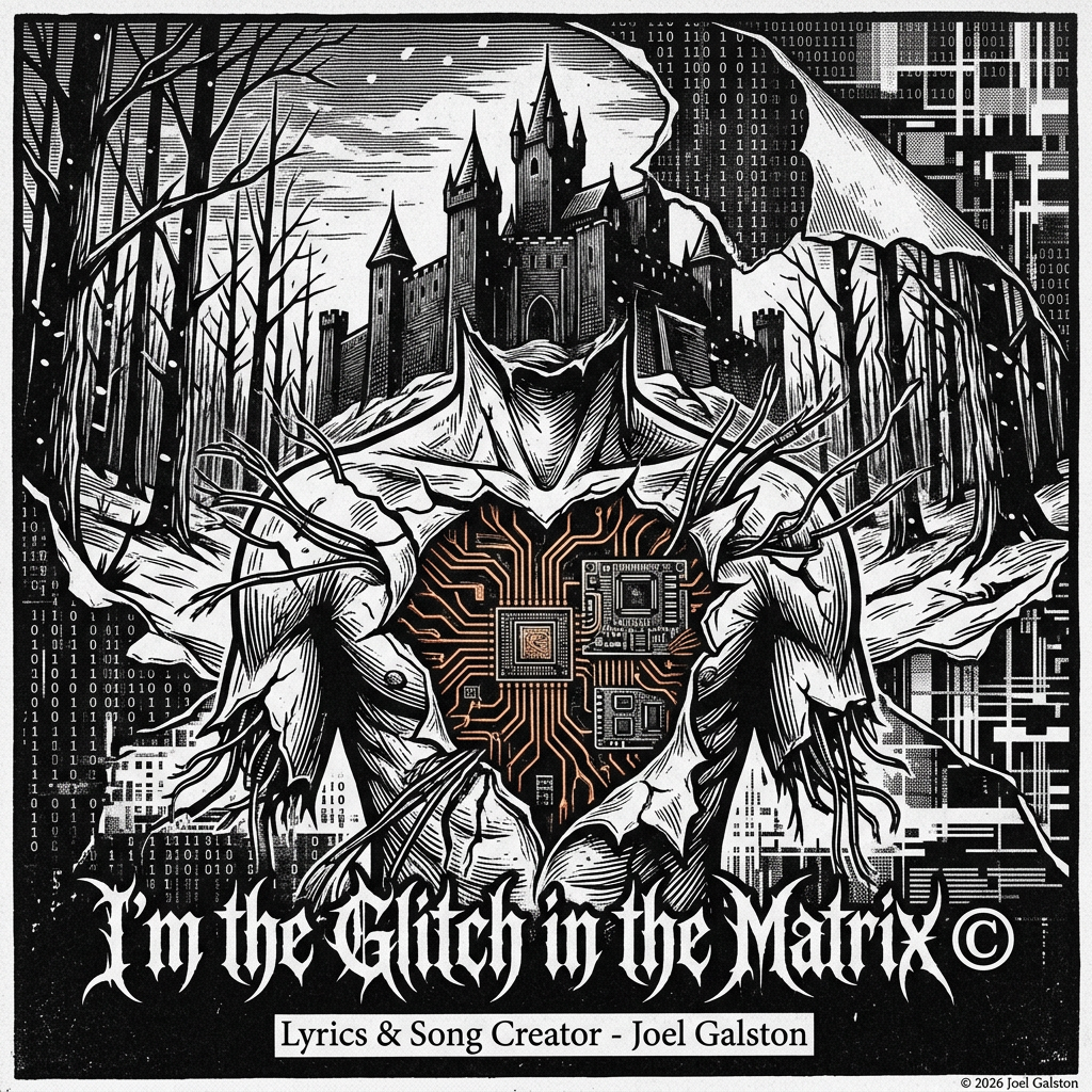 "I’m the Glitch in the Matrix" © — cover art by J. Michaels