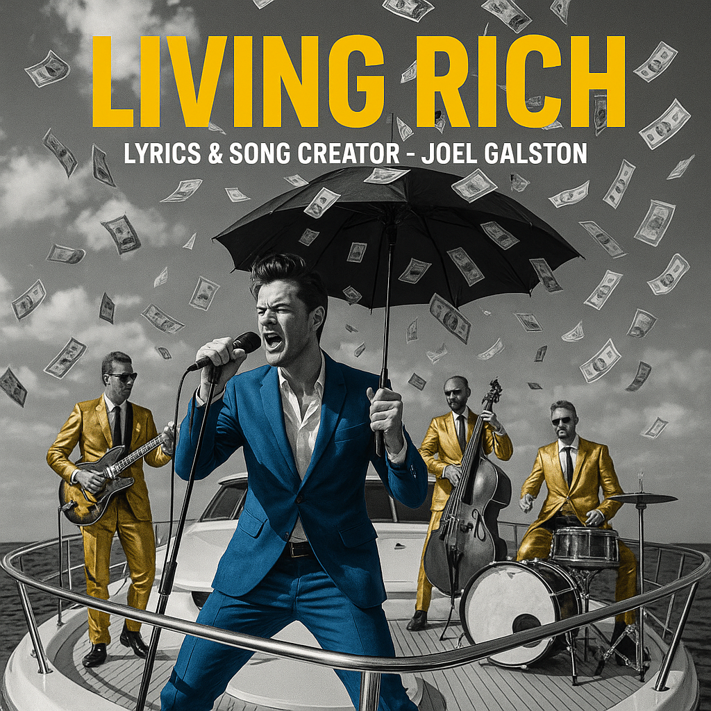 “Living Rich” © — cover art by J. Michaels