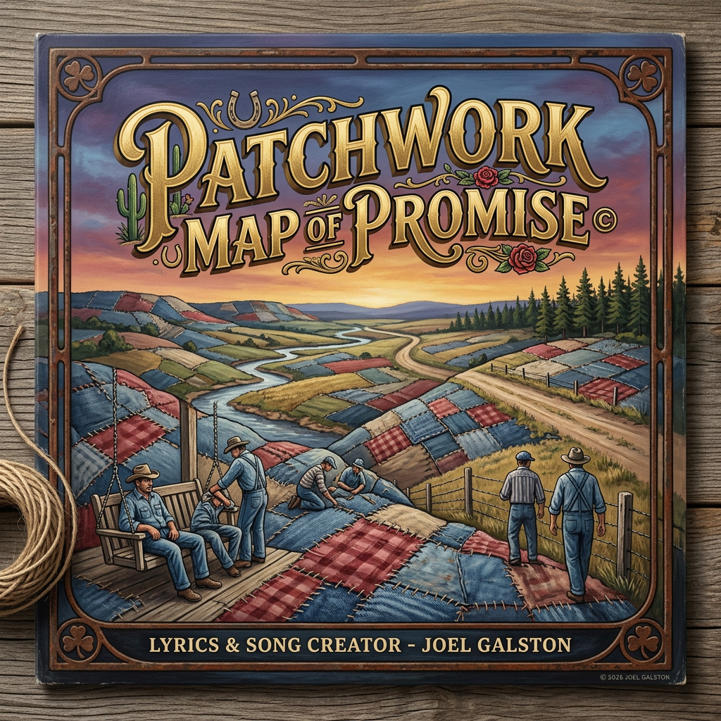 "Patchwork Map of Promise" © — cover art by J. Michaels