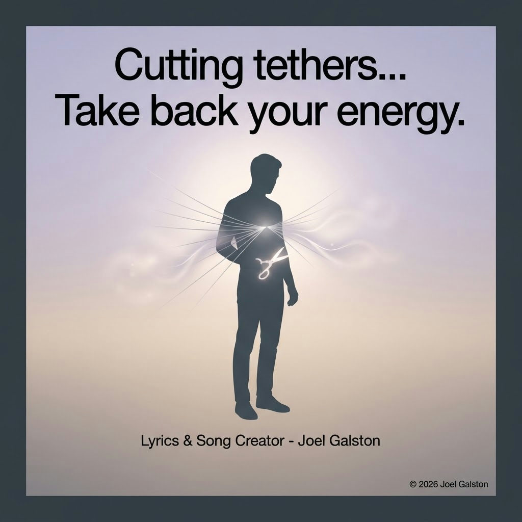 Cutting tethers. Take back your energy© — cover art by J. Michaels